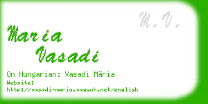 maria vasadi business card